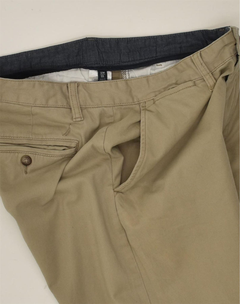 NAUTICA Mens Straight Chino Trousers W32 L32 Khaki Cotton | Vintage Nautica | Thrift | Second-Hand Nautica | Used Clothing | Messina Hembry 