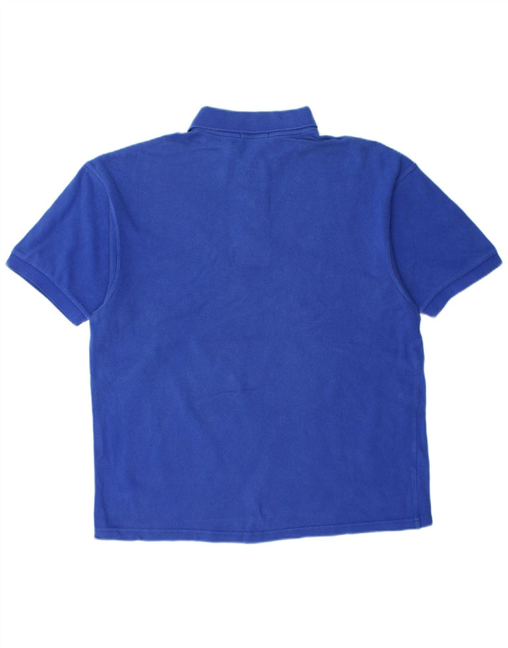 FRED PERRY Mens Polo Shirt Medium Blue Cotton