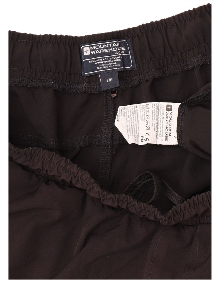 Mountain Warehouse Mens Regular Fit Sport Shorts Large Black Polyester