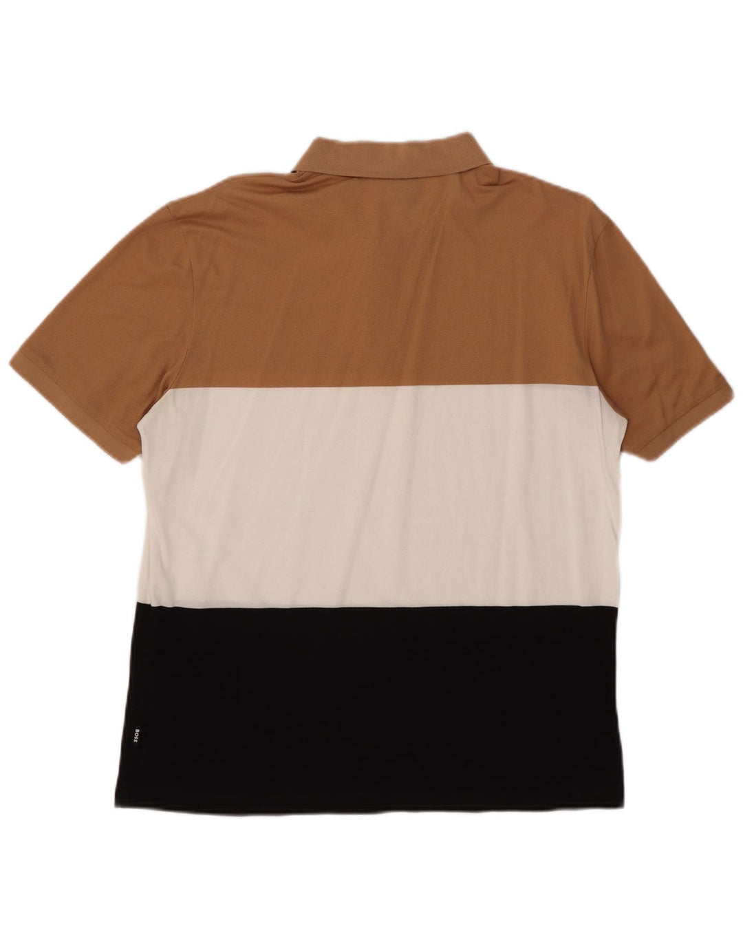 Hugo Boss Mens Polo Shirt Large Multicoloured Colourblock Cotton
