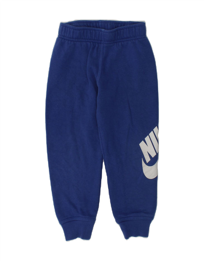 NIKE Boys Graphic Tracksuit Trousers Joggers 3-4 Years XS Blue | Vintage Nike | Thrift | Second-Hand Nike | Used Clothing | Messina Hembry 