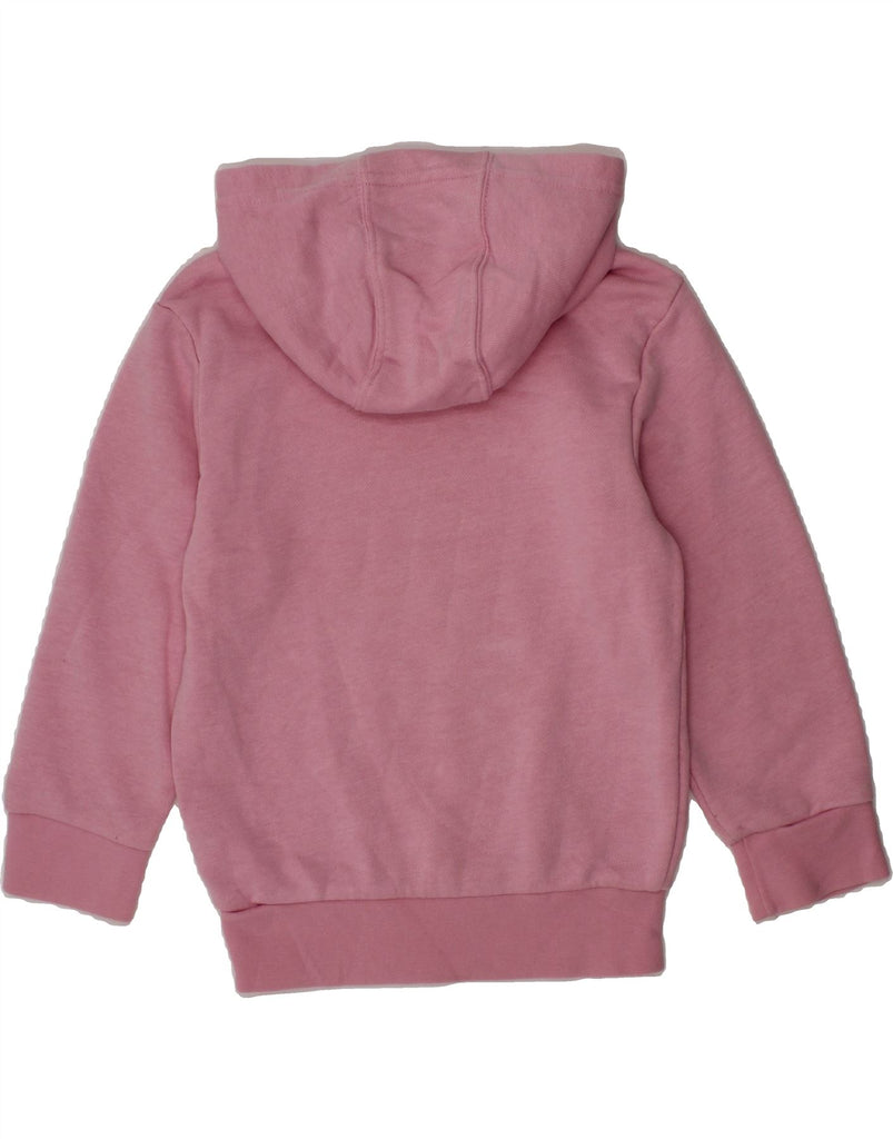 ADIDAS Girls Graphic Hoodie Jumper 2-3 Years Pink Cotton Vintage Adidas and Second-Hand Adidas from Messina Hembry 