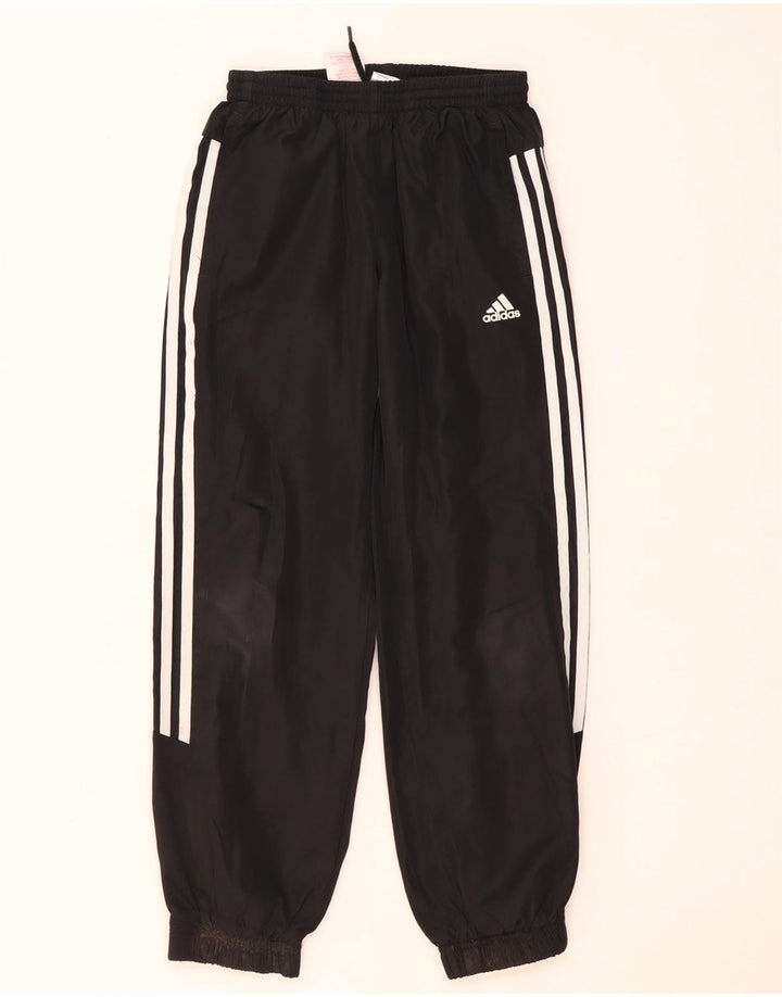 Adidas Boys Tracksuit Trousers Joggers 9-10 Years  Black Polyester