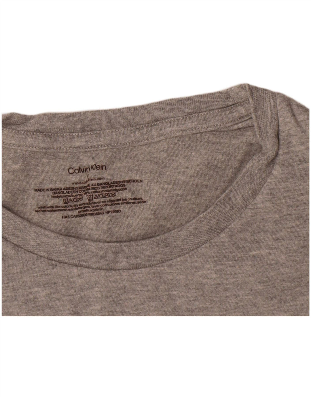 Calvin Klein Mens T-Shirt Top Medium Grey Cotton