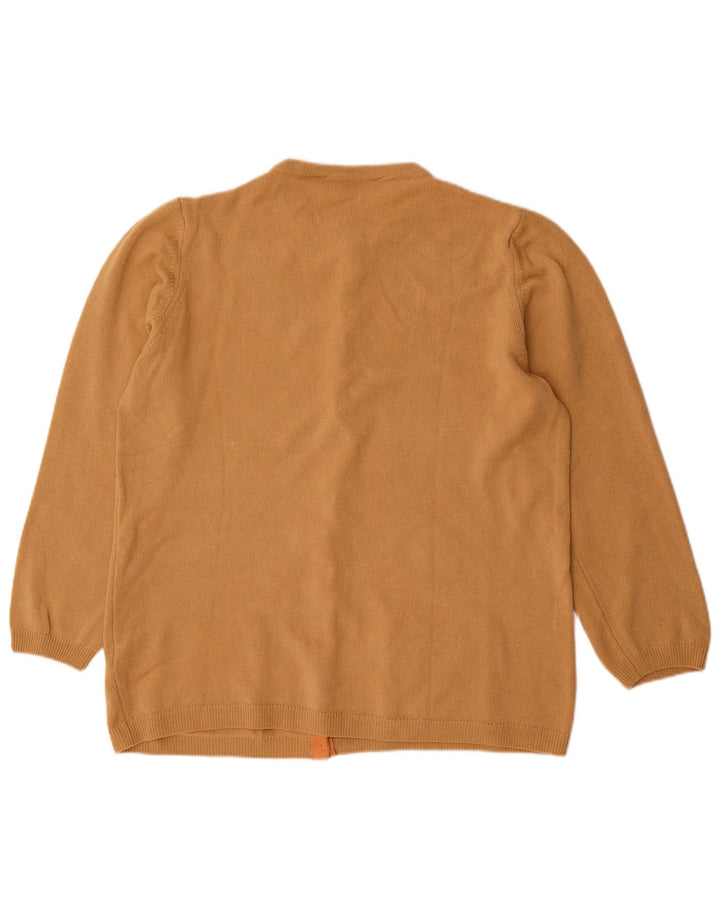 Marks & Spencer Womens Cardigan Sweater UK 20 2XL Beige Wool