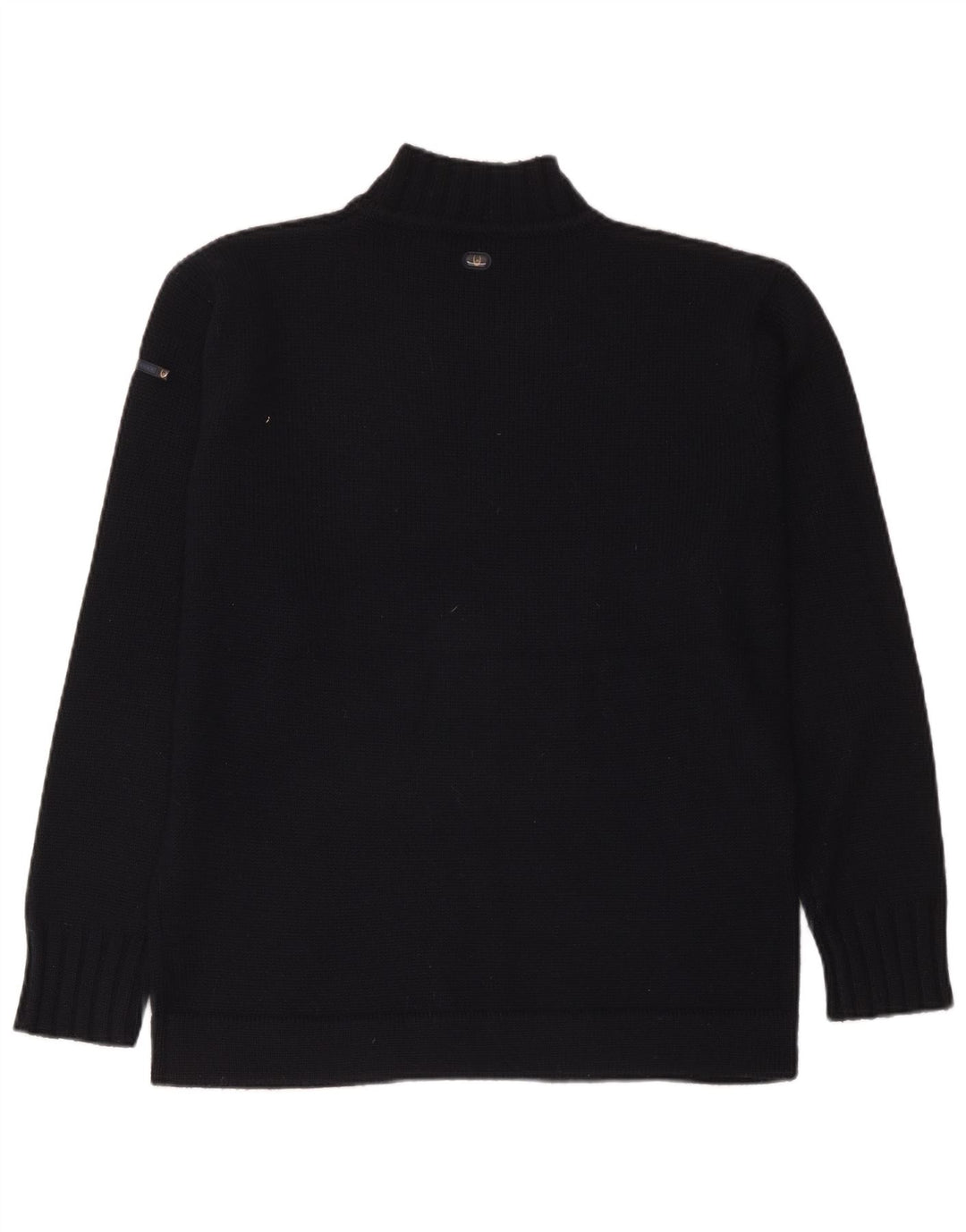 Duck And Cover Mens Graphic Turtle Neck Jumper Sweater Medium Black Acrylic