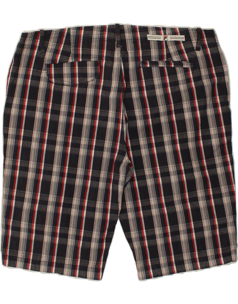 FILA Mens Chino Shorts IT 54 2XL W41  Grey Check Cotton | Vintage Fila | Thrift | Second-Hand Fila | Used Clothing | Messina Hembry 