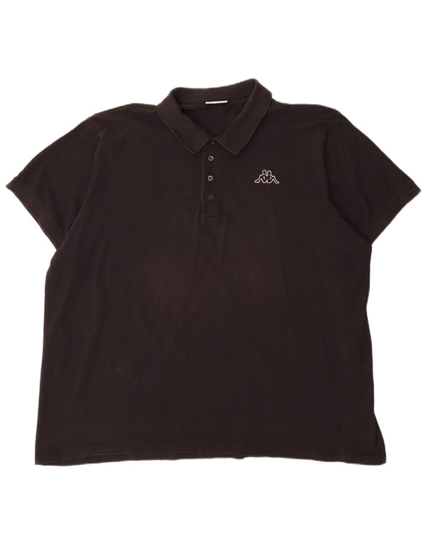 Kappa Mens Polo Shirt 4XL Black Cotton