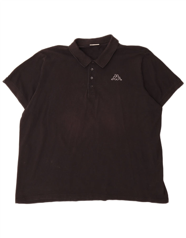 Kappa Mens Polo Shirt 4XL Black Cotton