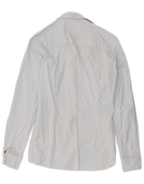 Tommy Hilfiger Womens Regular Fit Shirt US 4 Small Blue Pinstripe