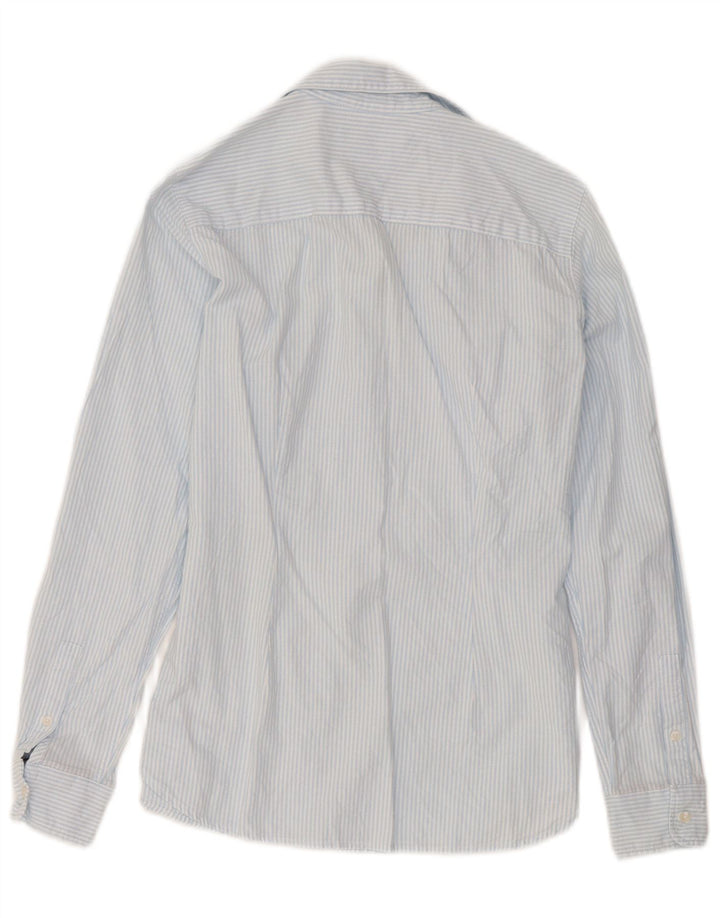 Tommy Hilfiger Womens Regular Fit Shirt US 4 Small Blue Pinstripe