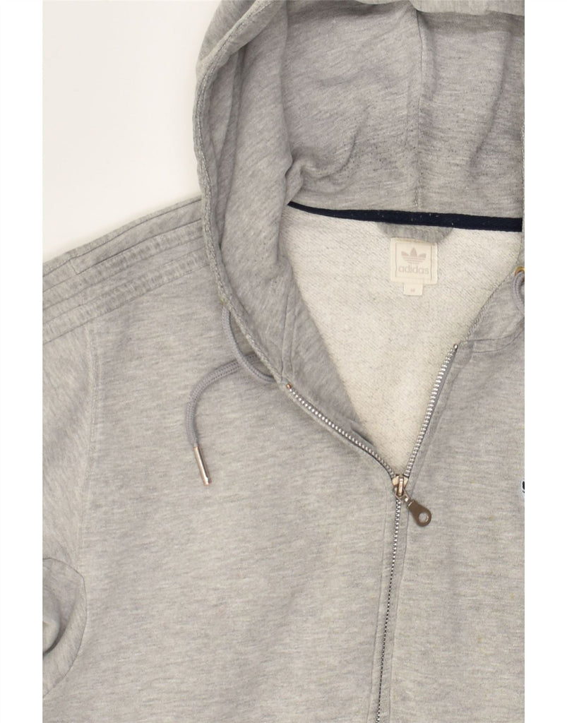 ADIDAS Mens Zip Hoodie Sweater Medium Grey | Vintage Adidas | Thrift | Second-Hand Adidas | Used Clothing | Messina Hembry 