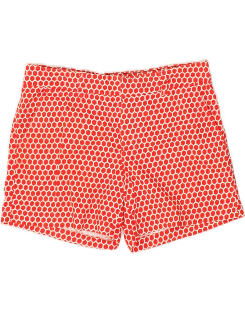 TOMMY HILFIGER Womens Chino Shorts US 6 Medium W33  Red Geometric Cotton | Vintage Tommy Hilfiger | Thrift | Second-Hand Tommy Hilfiger | Used Clothing | Messina Hembry 