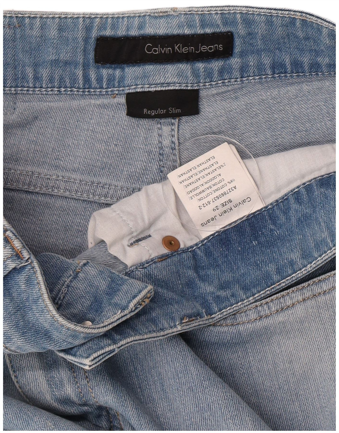 Calvin Klein Womens Slim Regular Fit Capri Jeans W29 Medium  Blue Cotton