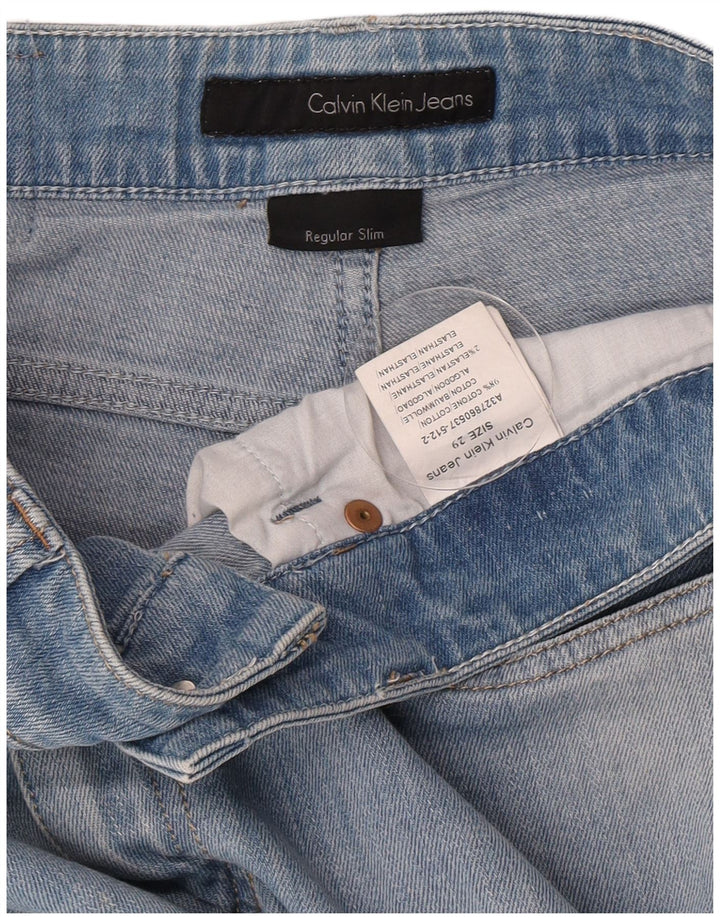 Calvin Klein Womens Slim Regular Fit Capri Jeans W29 Medium  Blue Cotton
