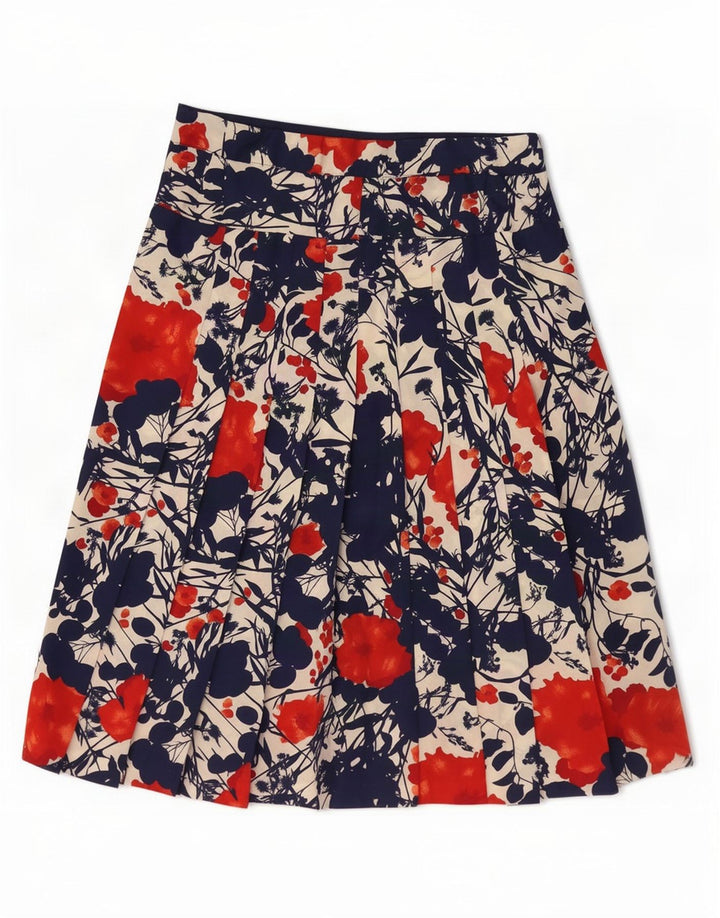Vintage Womens Pleated Skirt Medium W30 Multicoloured Floral