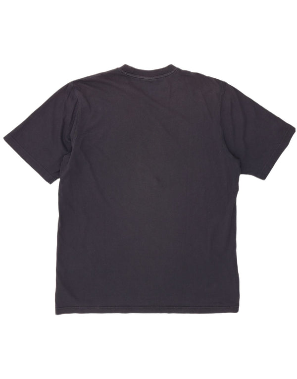 ADIDAS Mens Graphic T-Shirt Top Large Navy Blue Cotton