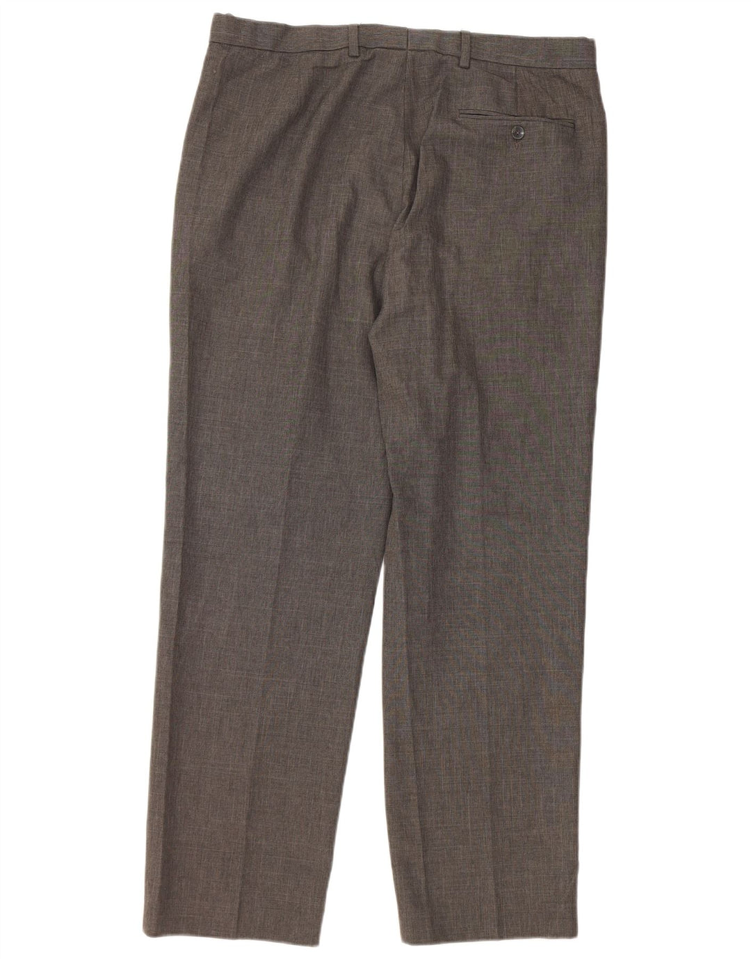 Marks & Spencer Mens Straight Suit Trousers W36 L31 Grey Polyester