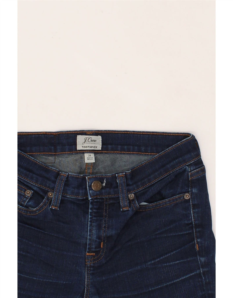J. CREW Womens Toothpick Skinny Jeans W26 L28 Navy Blue Cotton Vintage J. Crew and Second-Hand J. Crew from Messina Hembry 