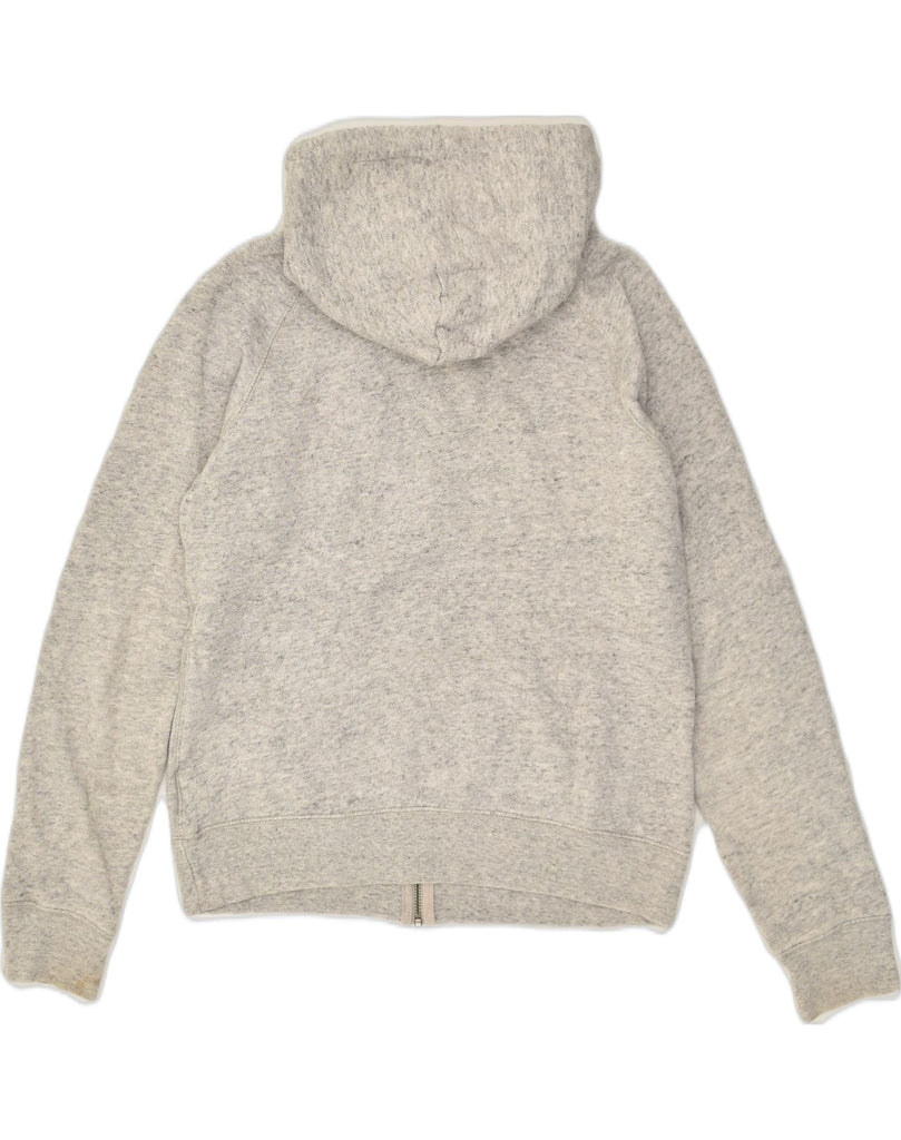 JACK WILLS Womens Zip Hoodie Sweater UK 12 Medium Grey Cotton | Vintage Jack Wills | Thrift | Second-Hand Jack Wills | Used Clothing | Messina Hembry 