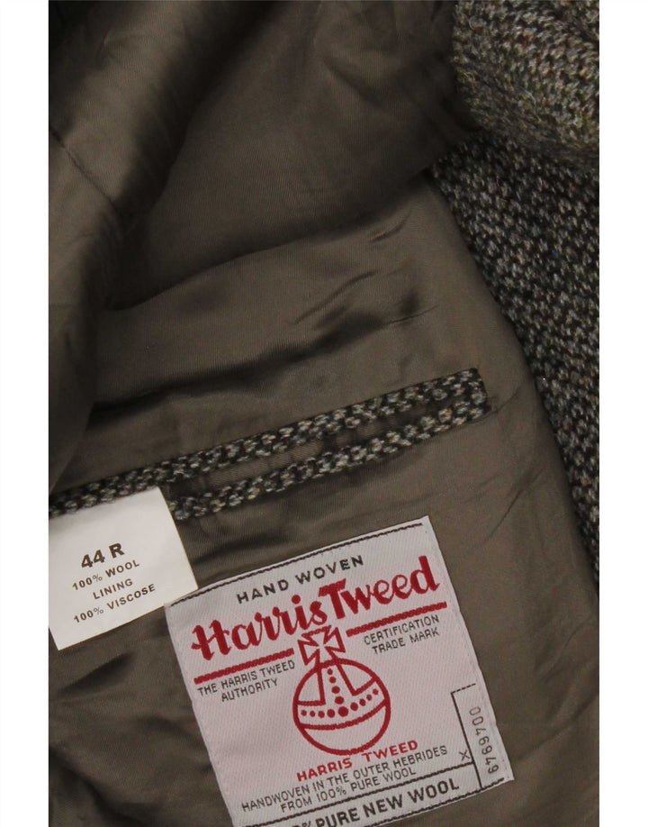 Harris Tweed Mens Blazer Jacket UK 44 2XL Grey New Wool