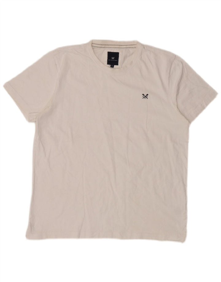 Crew Clothing Mens T-Shirt Top Large White Cotton