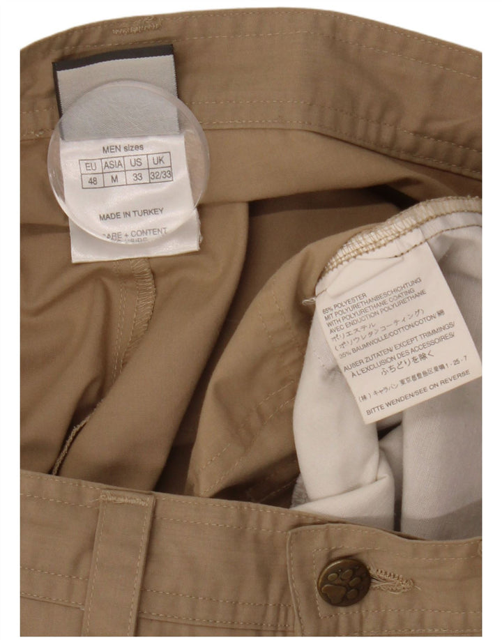 Jack Wolfskin Mens Joggers Cargo Trousers W32 L33 Beige Polyester