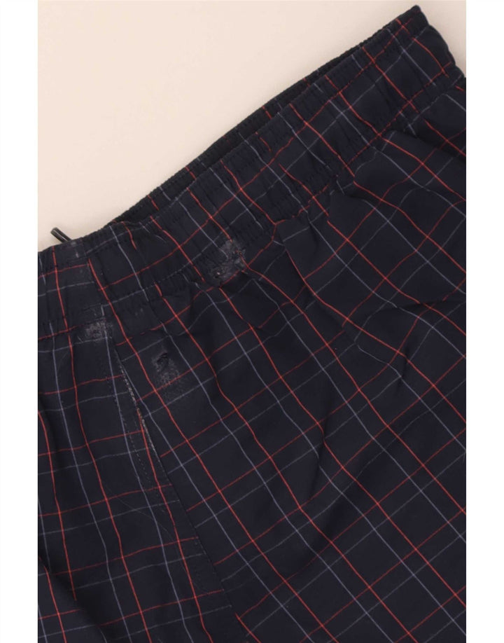 Adidas Mens Sport Shorts Small  Navy Blue Check Polyamide