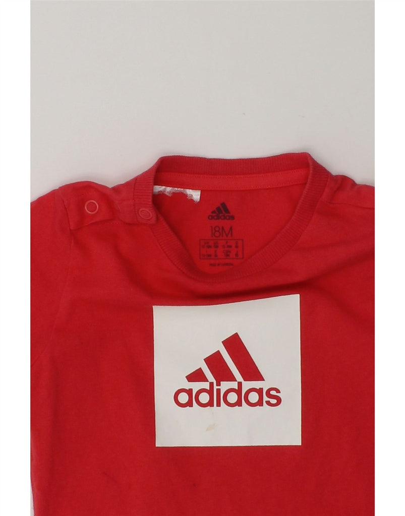 ADIDAS Baby Girls Graphic T-Shirt Top 12-18 Months Red | Vintage Adidas | Thrift | Second-Hand Adidas | Used Clothing | Messina Hembry 