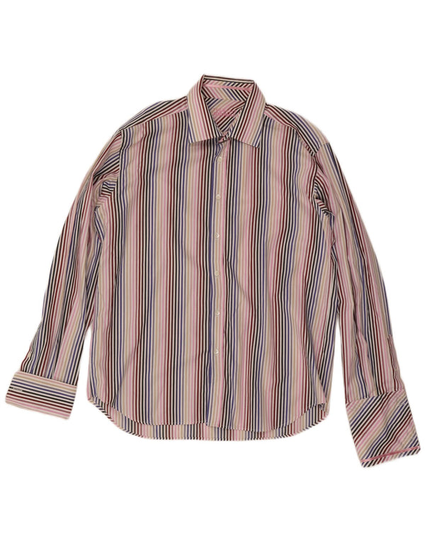 Ted Baker Mens Formal Shirt Size 17 1/2 XL Multicoloured Striped Cotton