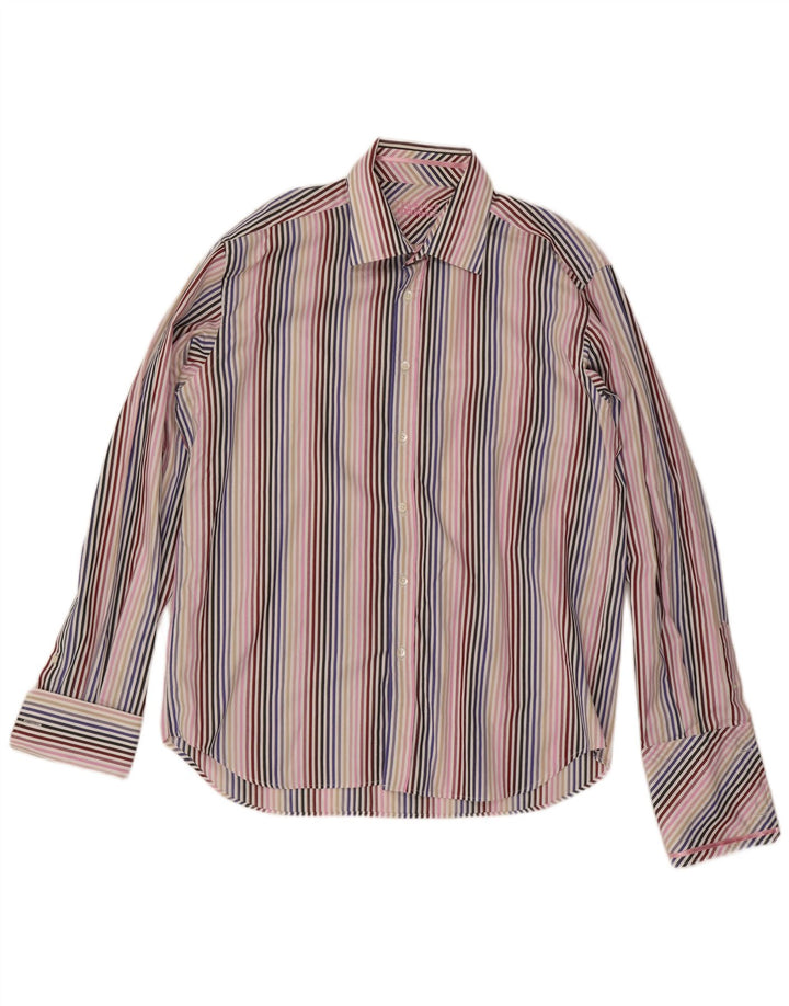 Ted Baker Mens Formal Shirt Size 17 1/2 XL Multicoloured Striped Cotton