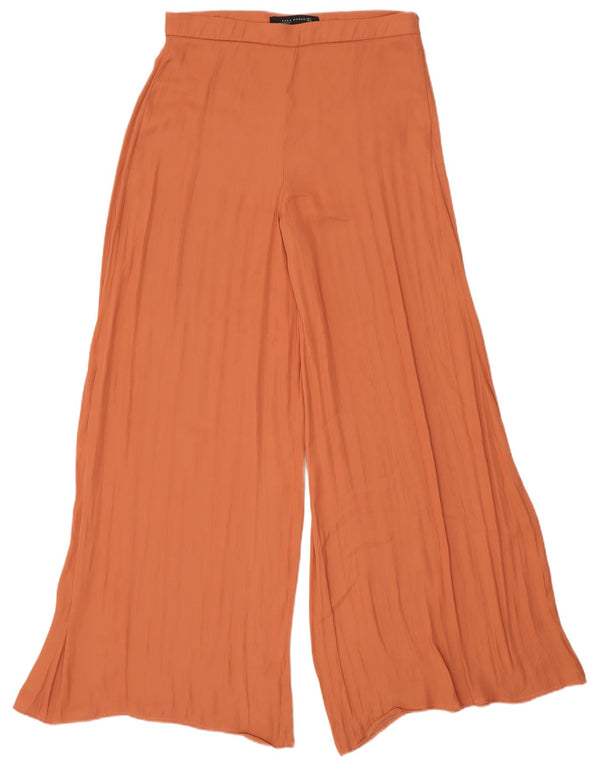Zara Womens Wide Leg Casual Trousers Medium W28 L30 Orange