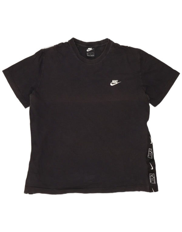 Nike Mens Graphic T-Shirt Top Large Black Cotton