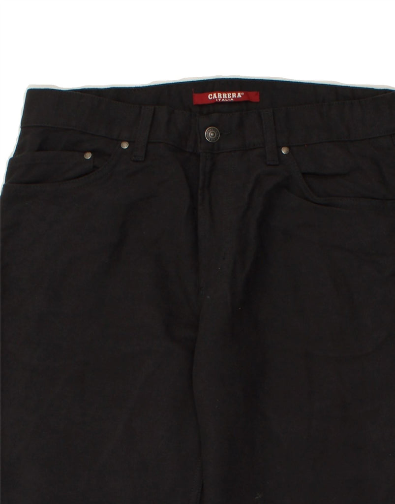 CARRERA Mens Straight Chino Trousers IT 42 Medium W32 L25 Black Cotton | Vintage Carrera | Thrift | Second-Hand Carrera | Used Clothing | Messina Hembry 