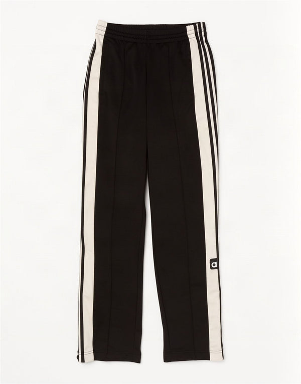 Adidas Womens Graphic Tracksuit Trousers UK 10 Small Black Colourblock