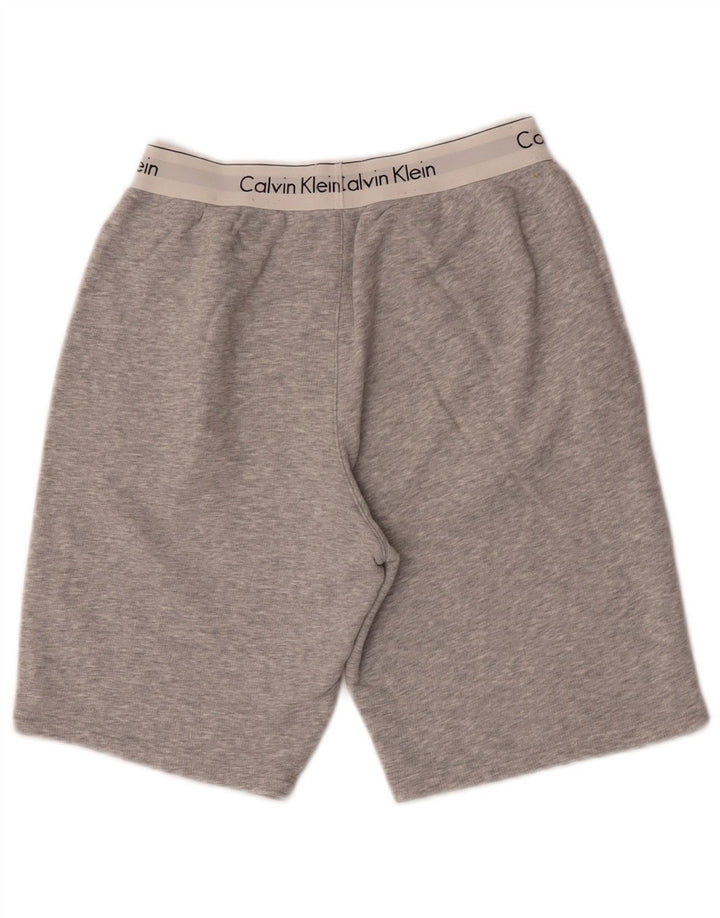 Calvin Klein Mens Graphic Sport Shorts Small  Grey Cotton