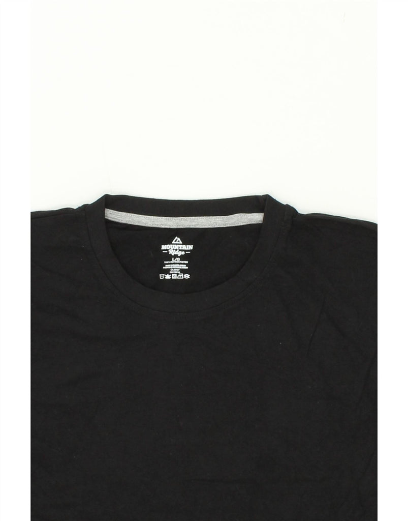 MOUNTAIN RIDGE Mens T-Shirt Top Large Black Cotton Vintage Mountain Ridge and Second-Hand Mountain Ridge from Messina Hembry 