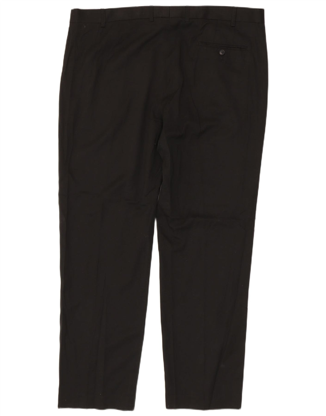 Marks & Spencer Mens Straight Regular Suit Trousers W42 L33 Black Polyester