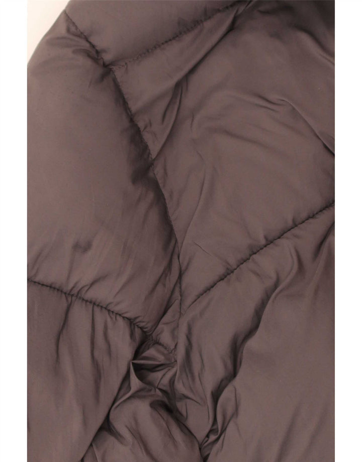 PEPE Jeans Womens Hooded Oversized Padded Jacket UK 10 Small Grey Polyester