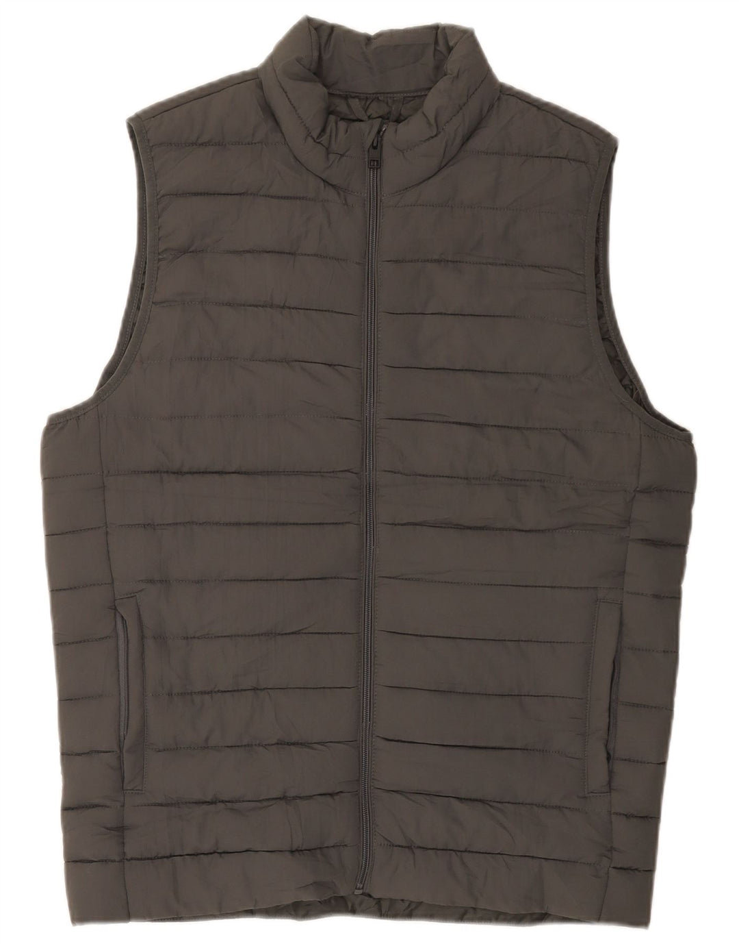 Jack & Jones Mens Padded Gilet UK 36 Small Grey Polyester