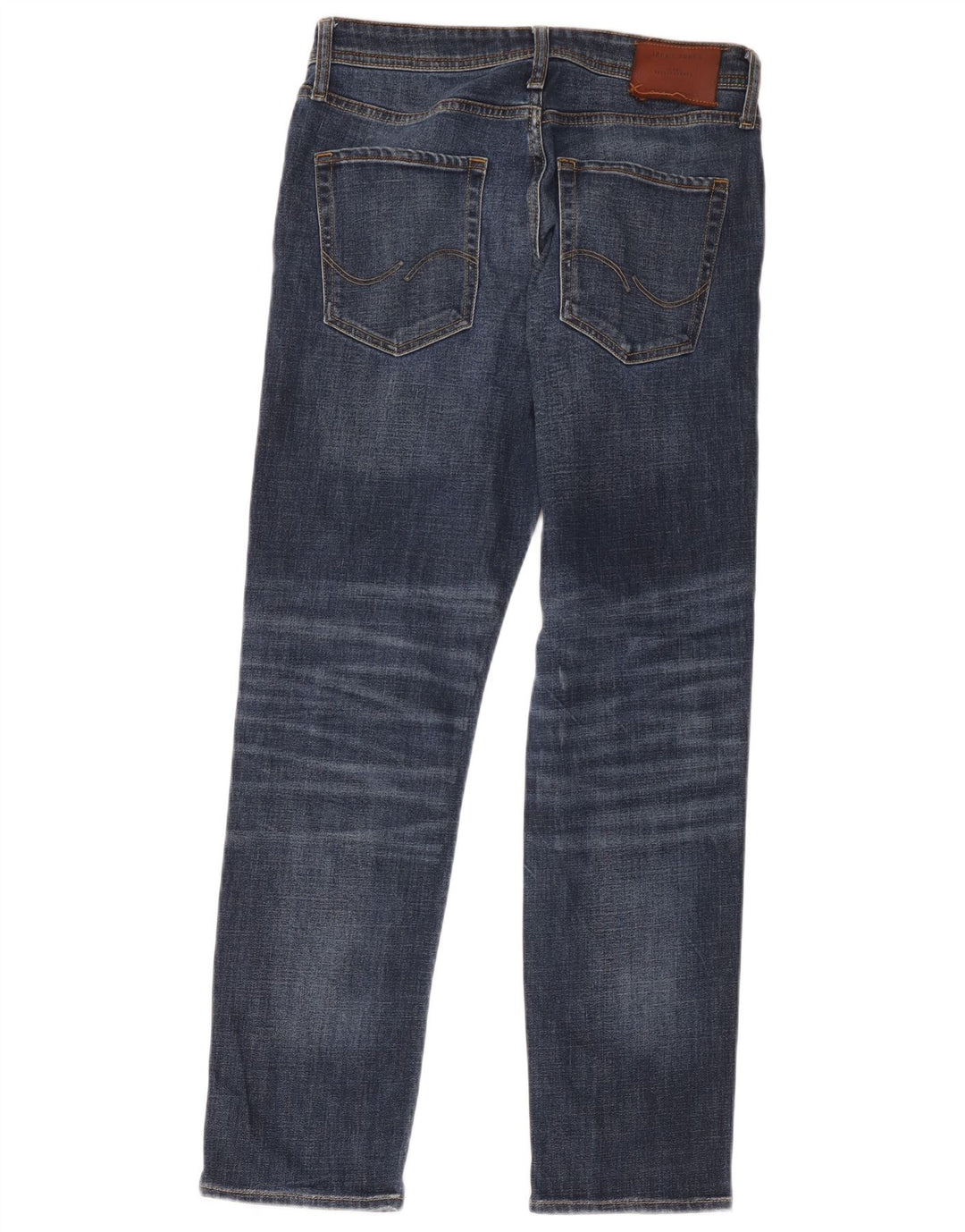 Jack & Jones Mens Straight Jeans W30 L32 Blue Cotton