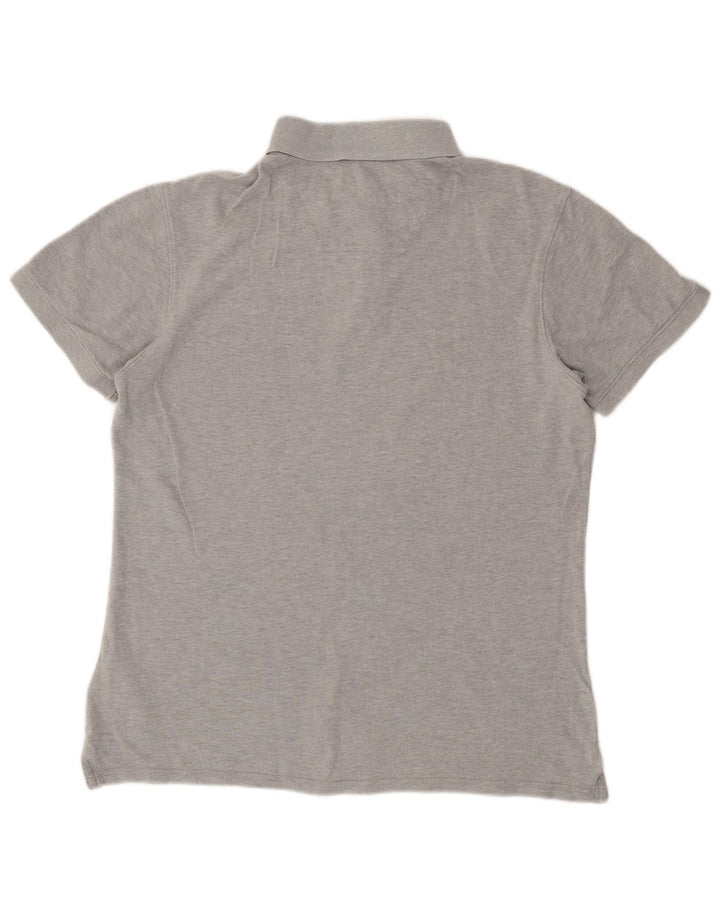 TIMBERLAND Mens Slim Fit Polo Shirt Medium Grey Cotton