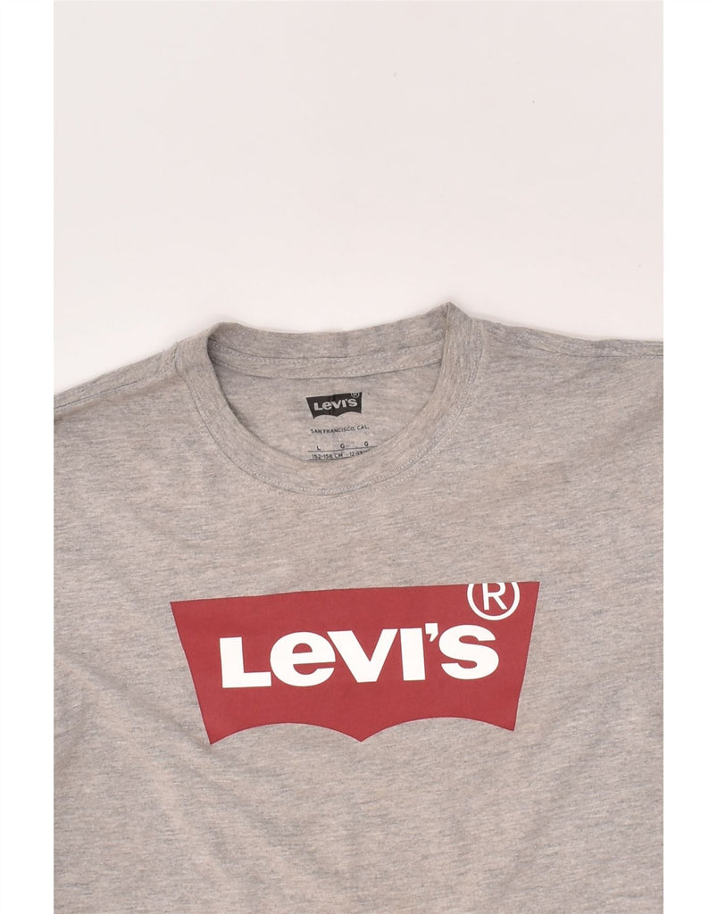 LEVI'S Boys Graphic T-Shirt Top 12-13 Years Large Grey Cotton | Vintage Levi's | Thrift | Second-Hand Levi's | Used Clothing | Messina Hembry 