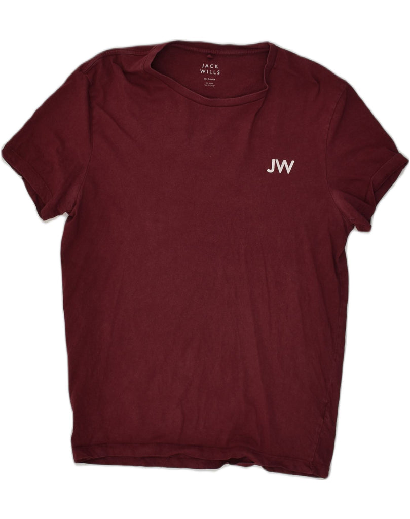 JACK WILLS Mens T-Shirt Top Medium Burgundy Cotton | Vintage Jack Wills | Thrift | Second-Hand Jack Wills | Used Clothing | Messina Hembry 