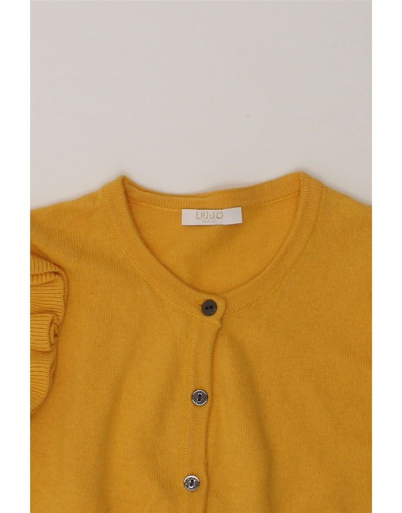 LIU JO Girls Cardigan Sweater 5-6 Years Yellow Cotton | Vintage Liu Jo | Thrift | Second-Hand Liu Jo | Used Clothing | Messina Hembry 