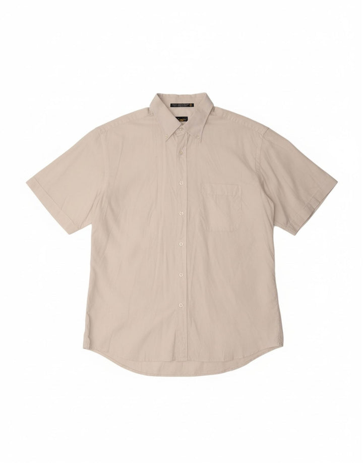 NAVIGARE Mens Short Sleeve Shirt XL White Cotton