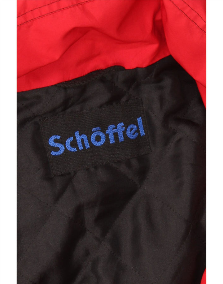 SCHOFFEL Mens Hooded Ski Jacket UK 42 XL Red Colourblock