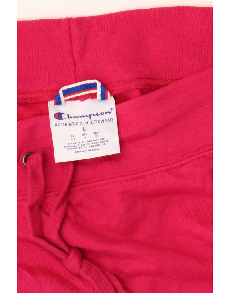 CHAMPION Womens Graphic Tracksuit Trousers Joggers UK 14 Large Pink Vintage Champion and Second-Hand Champion from Messina Hembry 