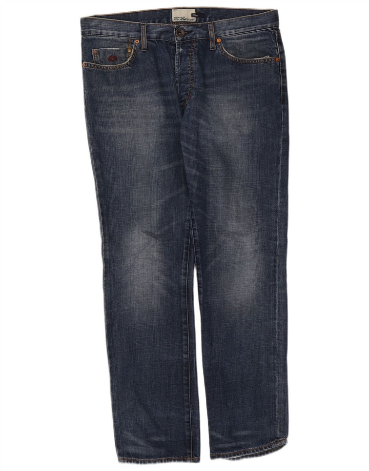 Energie Mens Straight Jeans W36 L32 Blue Cotton