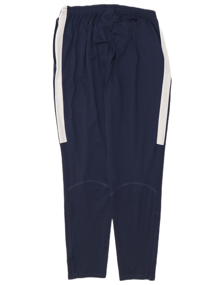 NIKE Mens Dri Fit Tracksuit Trousers Large  Navy Blue Colourblock